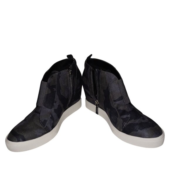 Mia Christie Suede Grey Camo Hidden Wedge Shoe Sneakers Booties Womens Size 10 M - Picture 2 of 15